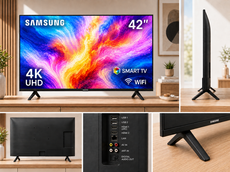 Телевізор Samsung 42&Prime; LED 4K UHD Smart TV на Android 14, Wi-Fi, кріплення в комплекті TG-SAM-42-01 фото