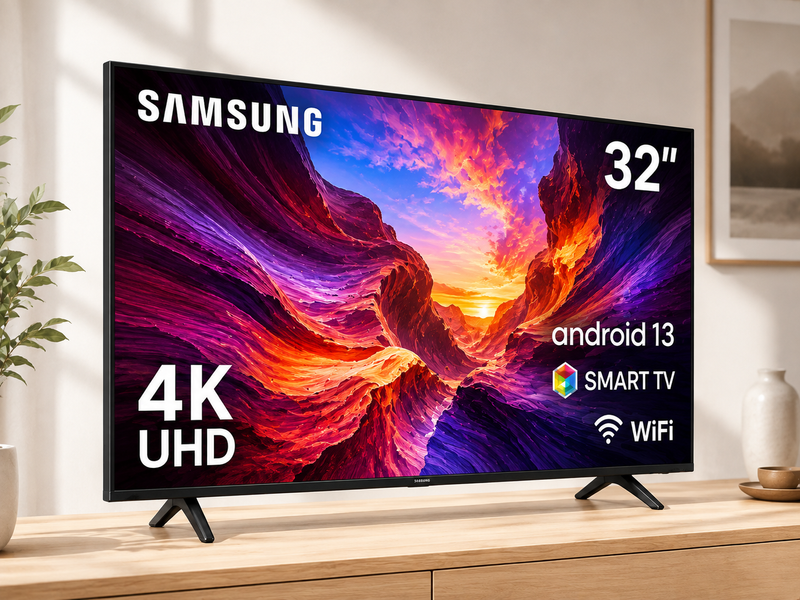 Телевізор зі Смарт ТВ Samsung 32" LED з Android 13.0 + Утримувач для телевізора TG-SAM-32-02 фото