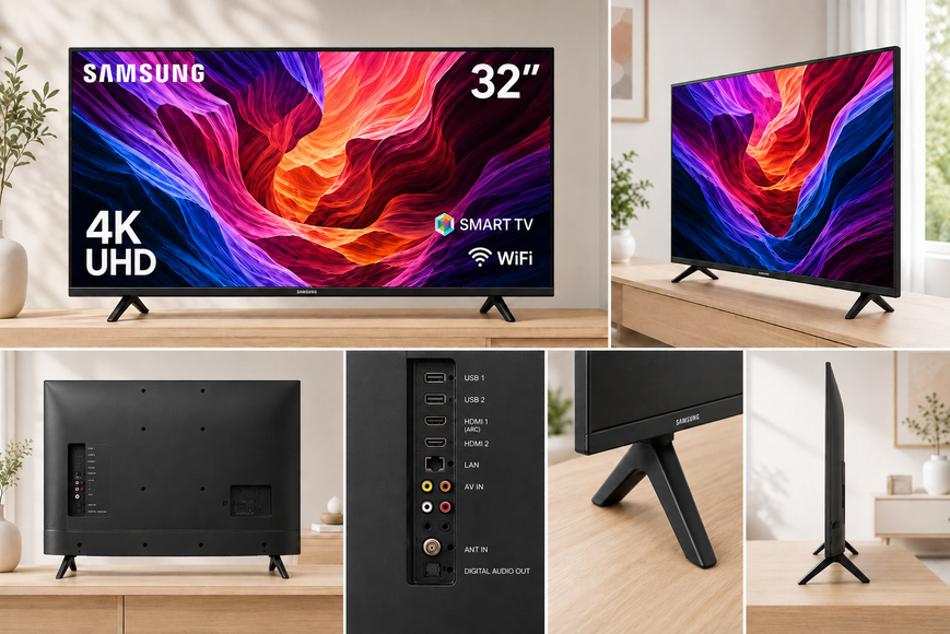 Телевізор Samsung 32&Prime; Smart TV на Android 13, Wi-Fi, кріплення в комплекті TG-SAM-32-03 фото